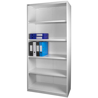 Image for STEELCO OPEN BOOKCASE 4 SHELF 2000 X 900 X 400MM WHITE SATIN from Office National Perth CBD