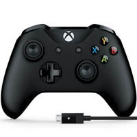 microsoft xbox controller and cable black