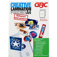 creative laminating pouches 125mic a4 pack 25