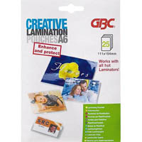 creative laminating pouch 125 micron a6 clear pack 25