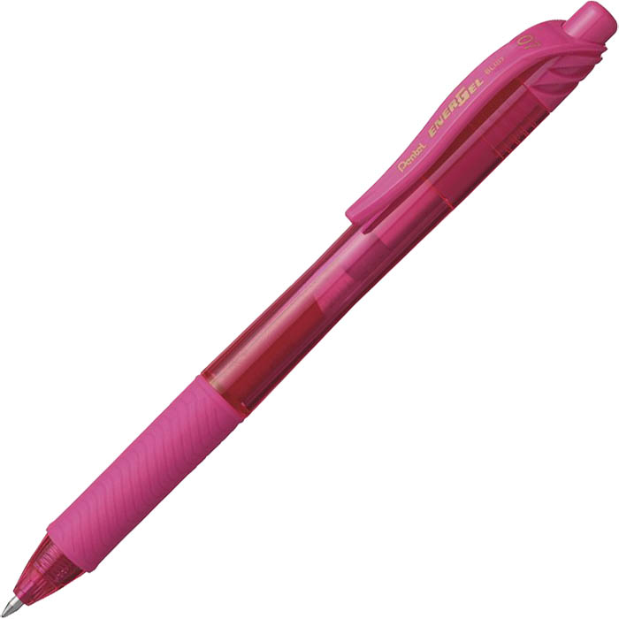 Image for PENTEL BL107 ENERGEL-X RETRACTABLE GEL INK PEN 0.7MM PINK from Connelly's Office National