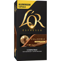 l'or espresso nespresso compatible coffee capsules colombia pack 10