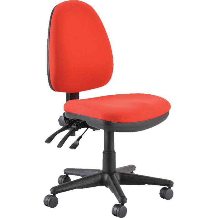 Image for BURO VERVE TASK CHAIR HIGH BACK 3-LEVER RED from Pirie Office National