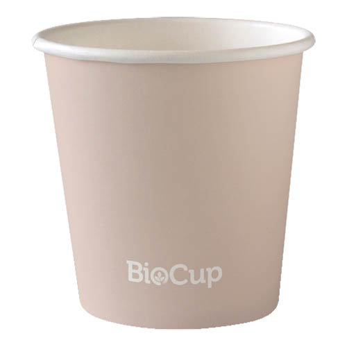 Image for BIOPAK BIOCUP AQUEOUS SINGLE WALL HOT PAPER CUP 120ML PACK 50 from Angletons Office National