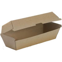 biopak bioboard hot dog box 209 x 70 x 76mm pack 50