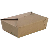 biopak bioboard lunch box large 197 x 140 x 64mm pack 50
