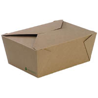 biopak bioboard lunch box extra large 197 x 140 x 90mm pack 25