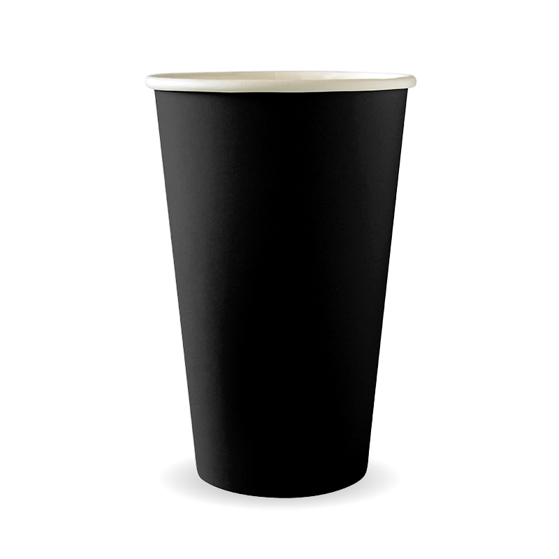 Image for BIOPAK BIOCUP AQUEOUS SINGLE WALL CUP 510ML BLACK PACK 50 from Discount Office National