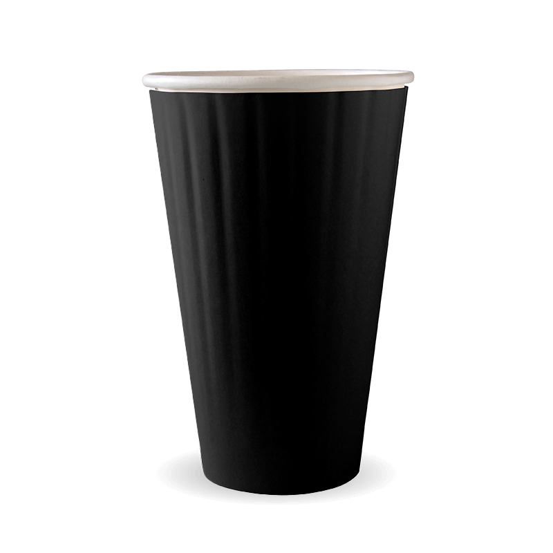 Image for BIOPAK BIOCUP AQUEOUS DOUBLE WALL CUP 460ML BLACK PACK 40 from Discount Office National