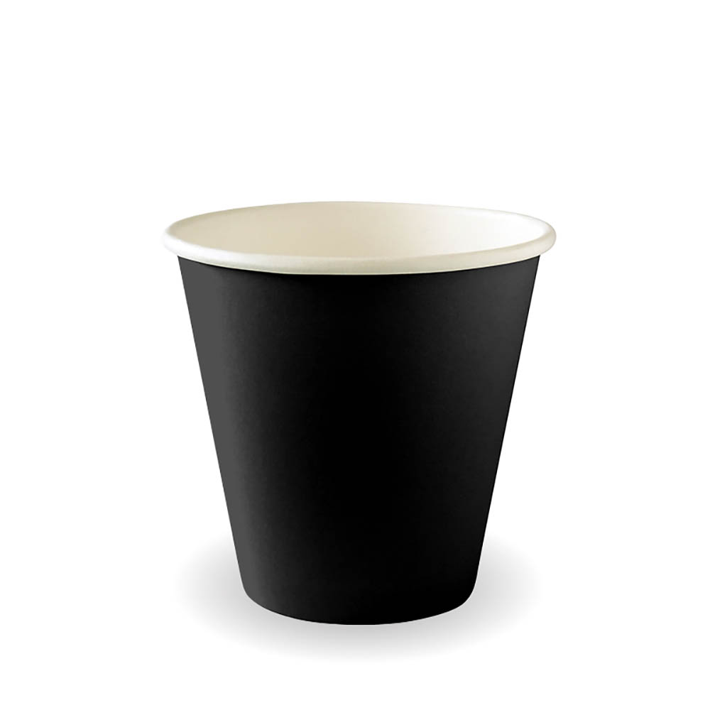Image for BIOPAK BIOCUP AQUEOUS SINGLE WALL CUP 280ML 90MM BLACK PACK 50 from Aztec Office National