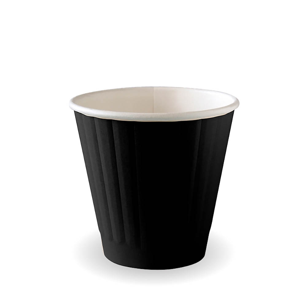 Image for BIOPAK BIOCUP AQUEOUS DOUBLE WALL CUP 295ML BLACK PACK 50 from Office National Barossa