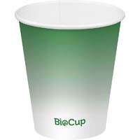 biopak biocup cold paper cup 300ml green pack 50