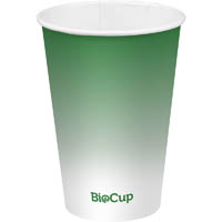 biopak biocup cold paper cup 420ml green pack 50