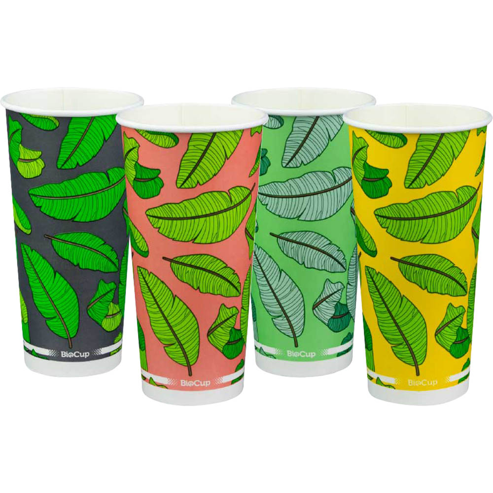 Image for BIOPAK BIOCUP COLD PAPER CUP 650ML ASSORTED PACK 50 from Office National Hobart
