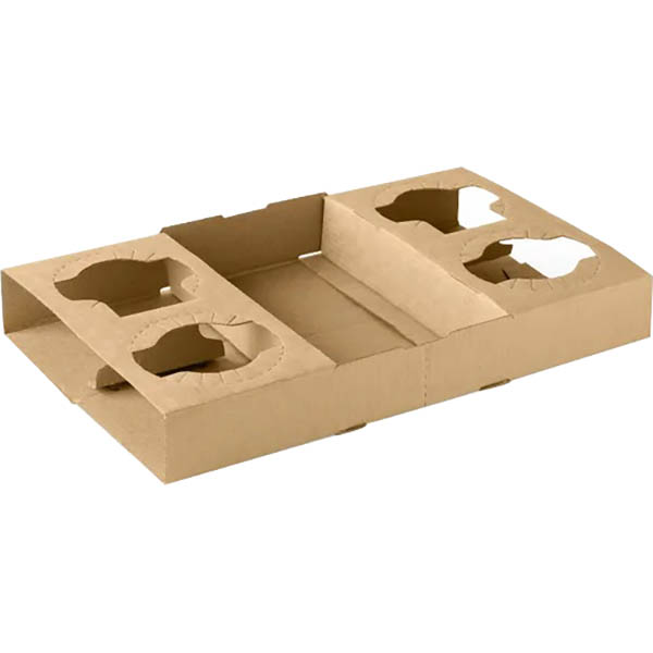 Image for BIOPAK BIOBOARD BIOCUP TRAY 2 AND 4 COMPARTMENTS PACK 100 from PaperChase Office National