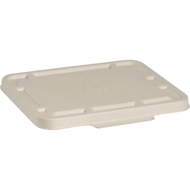 Image for BIOPAK BIOCANE TAKEAWAY LID 2 AND 3 COMPARTMENT NATURAL PACK 125 from Office National Barossa