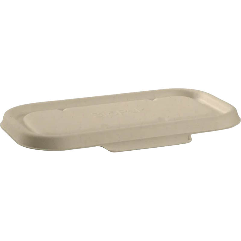 Image for BIOPAK BIOCANE TAKEAWAY LID 230 X 130MM NATURAL PACK 125 from Coleman's Office National