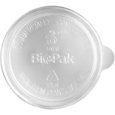 Image for BIOPAK PET SAUCE CUP FLAT LID NO HOLE CLEAR CARTON 1000 from Emerald Office Supplies Office National