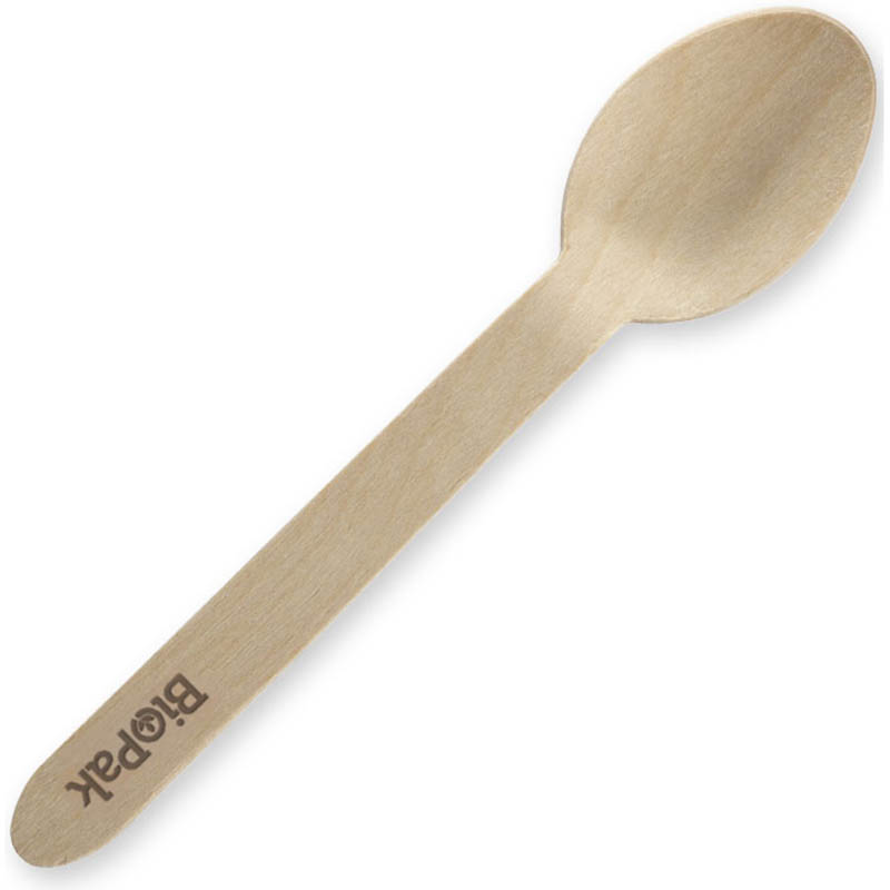Image for BIOPAK COATED 100% WOOD SPOON 160MM PACK 100 from Office National
