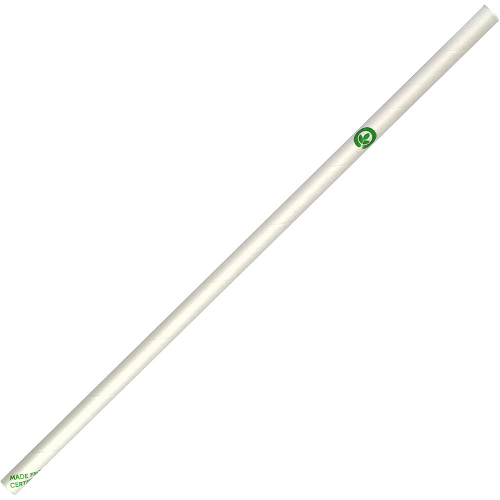 Image for BIOPAK BIOSTRAW REGULAR STRAW WRAPPED 6MM WHITE PACK 250 from Angletons Office National