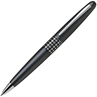 pilot mr3 ballpoint pen medium black ink grey houndstooth barrel