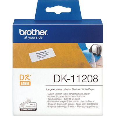 Image for BROTHER DK-11208 LABEL ROLL 38 X 90MM WHITE ROLL 400 from Office National