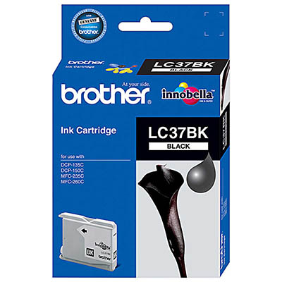 Image for BROTHER LC37BK INK CARTRIDGE BLACK from OFFICE NATIONAL CANNING VALE, JOONDALUP & OFFICE TOOLS OPD