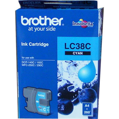 Image for BROTHER LC38C INK CARTRIDGE CYAN from AASTAT Office National