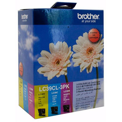 Image for BROTHER LC39CL3PK INK CARTRIDGE VALUE PACK CYAN/MAGENTA/YELLOW from Office National Limestone Coast