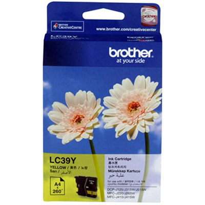 Image for BROTHER LC39Y INK CARTRIDGE YELLOW from Officebarn Office National