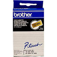 brother tc-891 labelling tape 9mm black on gold