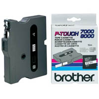 brother tx-211 laminated labelling tape 6mm black on white