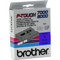 brother tx-531 laminated labelling tape 12mm black on blue