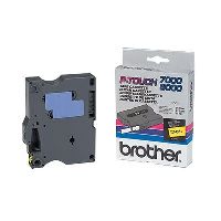 brother tx-631 label tape 12mm black on yellow