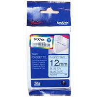 *** duplicate of 7073687*** brother tze-fa53 fabric tape 12mm x 3m blue on blue