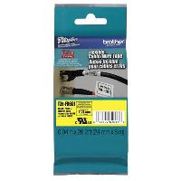 brother tze-fx651 flexible labelling tape 24mm black on yellow