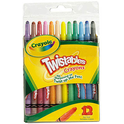 Image for CRAYOLA TWISTABLES CRAYONS ASSORTED PACK 12 from OFFICE NATIONAL CANNING VALE