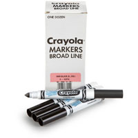 crayola ultra-clean washable markers broad black box 12