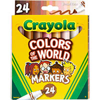 crayola colors of the world skin tone colour washable markers assorted pack 24