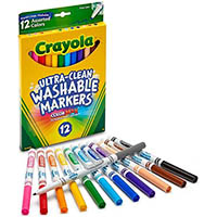 crayola ultra clean washable markers fine point assorted pack 12