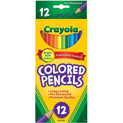Image for CRAYOLA STANDARD COLOURED PENCILS 3.3MM ASSORTED PACK 12 from Office National Capalaba