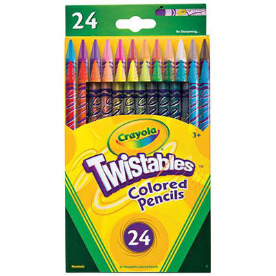 Image for CRAYOLA TWISTABLES COLOURED PENCILS ASSORTED PACK 24 from OFFICE NATIONAL CANNING VALE