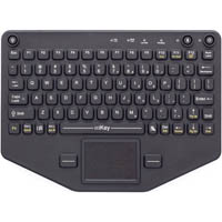 ikey bluetooth industrial keyboard with touchpad black