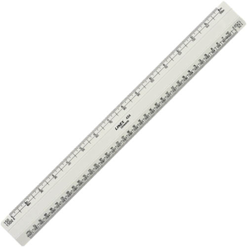 Image for LINEX 434 FLAT SCALE RULER 300MM WHITE from PaperChase Office National