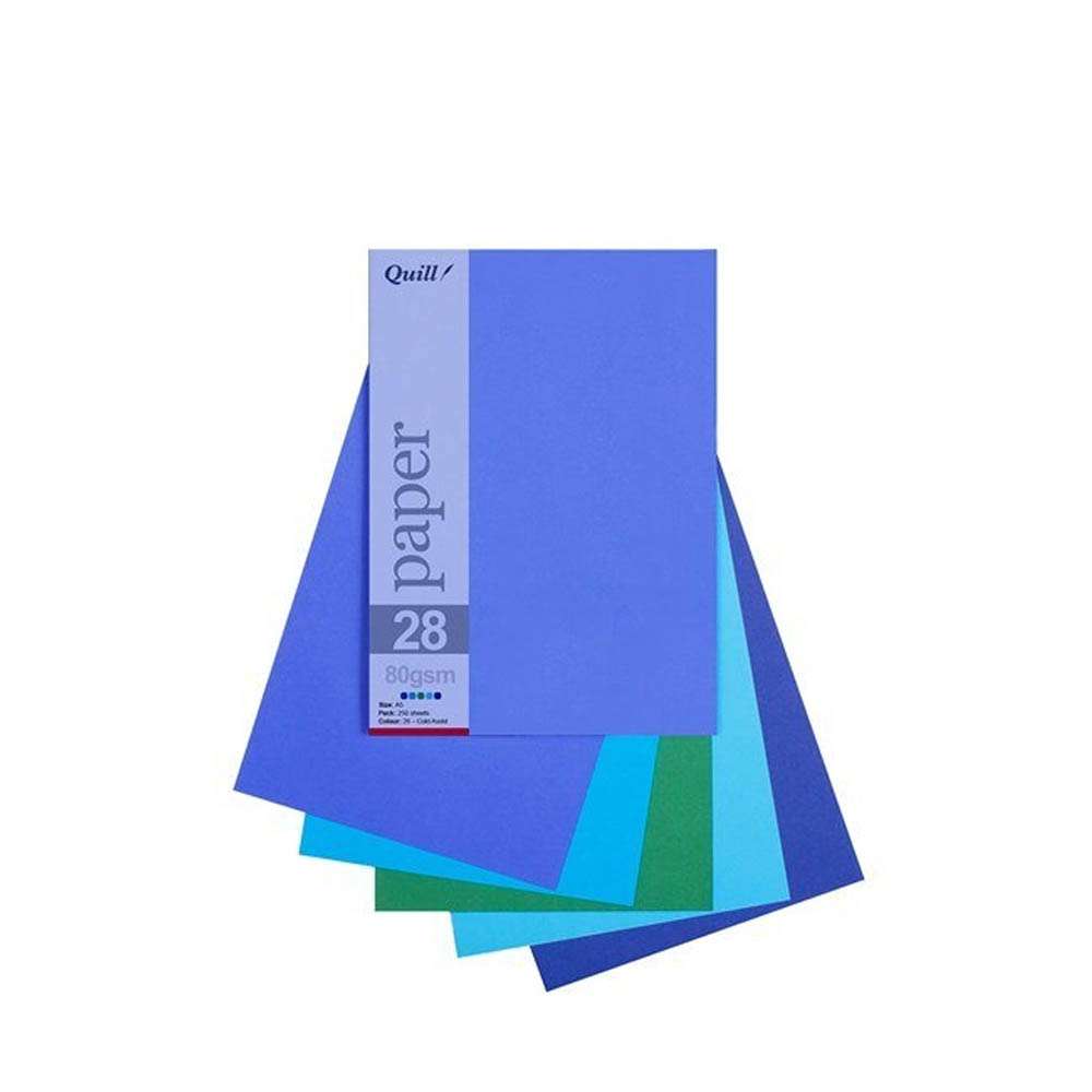 Image for QUILL COLOURED PAPER 80GSM A5 COLD ASSORTED PACK 250 from Paul John Office National