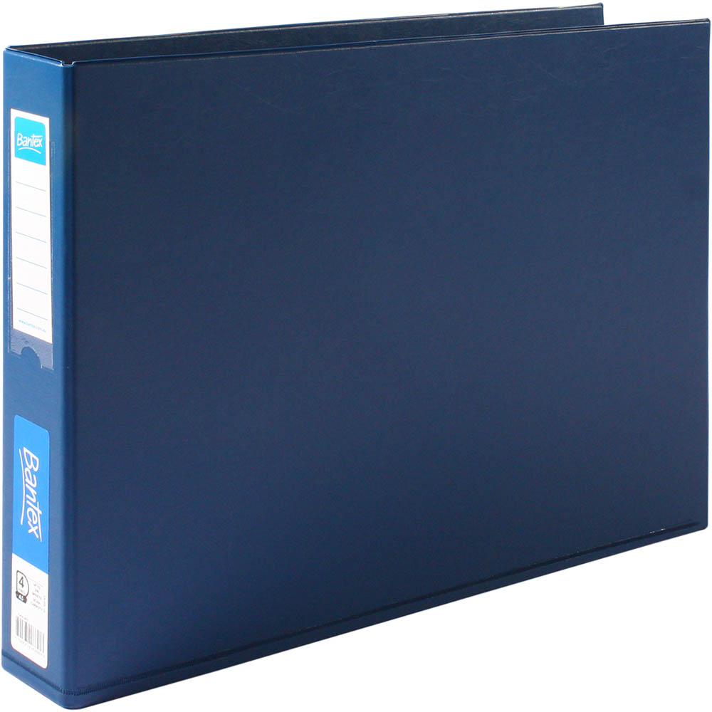 Image for BANTEX RING BINDER PP LANDSCAPE 4D 38MM A3 BLUE from Emerald Office Supplies Office National