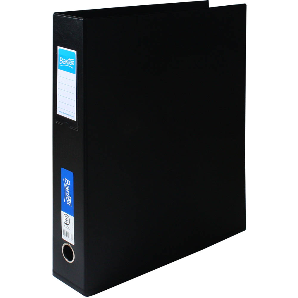 Image for BANTEX RING BINDER PP 2D 65MM A3 BLACK from Office National