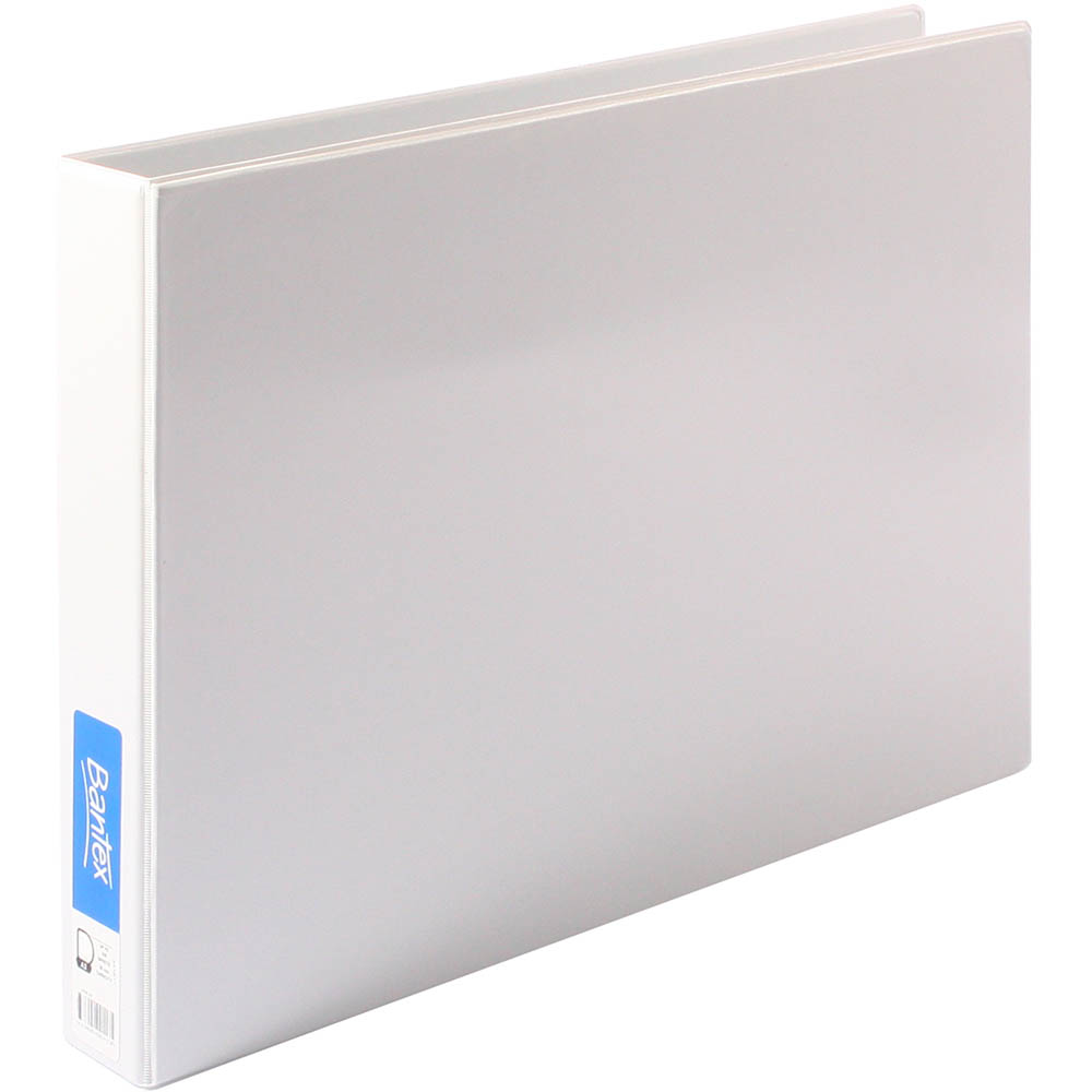 Image for BANTEX INSERT RING BINDER PP LANDSCAPE 4D 38MM A3 WHITE from Emerald Office Supplies Office National