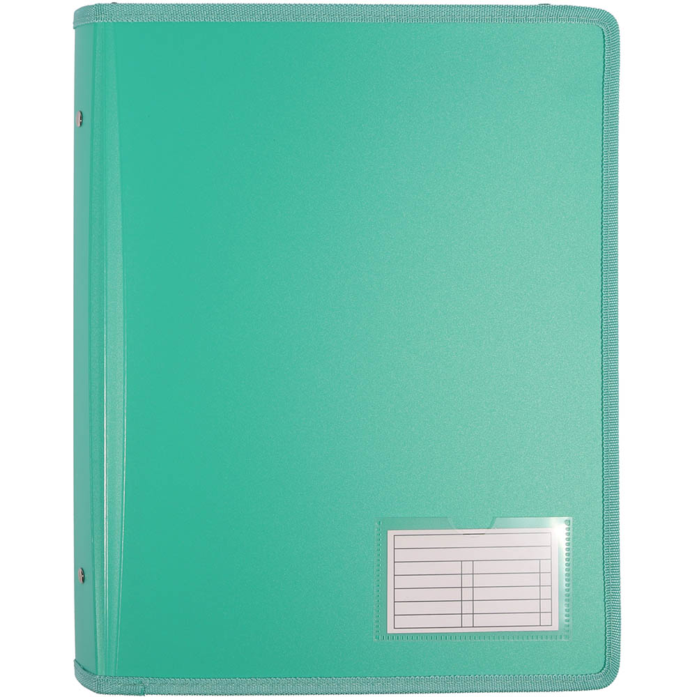 Image for BANTEX ZIPPER RING BINDER 2D 25MM A4 GREEN from OFFICE NATIONAL CANNING VALE