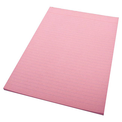 Image for QUILL RULED BOND PAD 70GSM 70 LEAF A4 PINK from PaperChase Office National